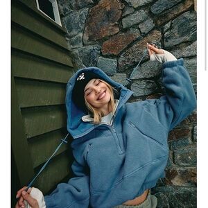 FP Movement Wild and Free Fleece Pullover Hoodie in color skyline